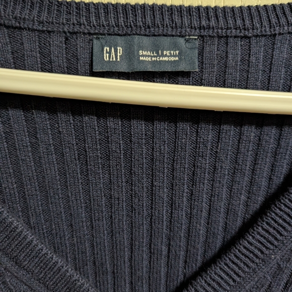 GAP Dark Blue Ribbed Cardigan - Picture 3 of 5